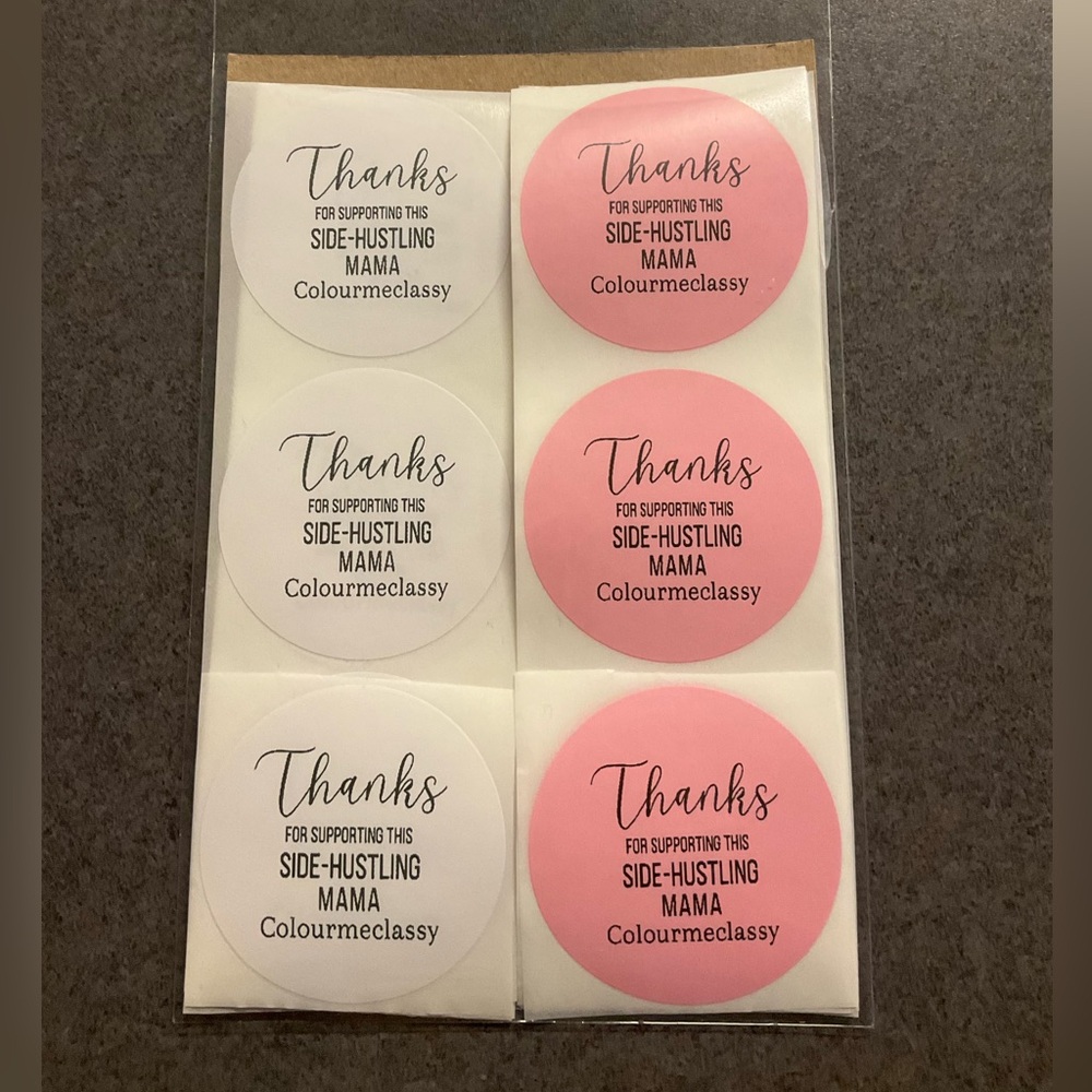 100 Thanks for Supporting this Side-Hustling Mama Stickers